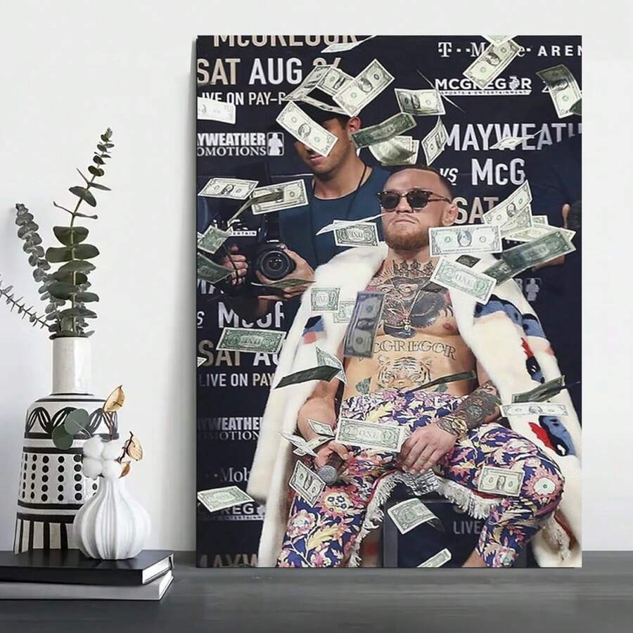 Framed Conor McGregor Poster Boxer Art Posters Wall Art Canvas Print Home Decoration Painting - Framed - View 1
