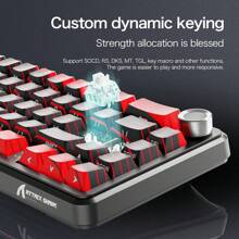 FREEWOLF ATTACK SHARK X65PRO HE Rapid Trigger-toetsenbord, magnetisch toetsenbord, 0,01 mm RT-nauwkeurigheid gamingtoetsenbord met C01PRO-spiraalkabel, magnetische schakelaar, tri-mode, 0,125 ms latentie, 8K pollingsnelheid, voor gamers