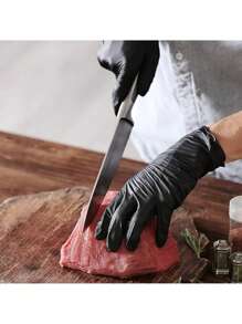 100pcs Vinyl Synthetic Gloves, Latex-Free, Kitchen Inspection Gloves, Thickened Non-Slip Fit Design, Suitable For Cooking And Baking, Food Processing, Household Cleaning - Multicolor - View 5