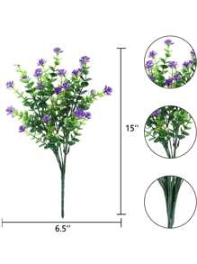 1/2 Buchet Flori Artificiale pentru Decor Exterior, Flori False Plante Artificiale Realiste Rezistente la UV, Potrivite pentru Grădină, Terasă, Verandă, Cutie de Ferestre, Decorațiuni Interioare și Exterioare ale Casei - Multicolor - Vizualizare 3