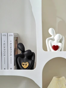 1pc Couple Abstract Sculpture Small Ornaments Home Decoration, Bedroom Decoration Couple Love Office Display-Suitable For Bedroom Romantic Valentine's Day Anniversary Birthday Gift Gifts Graduation