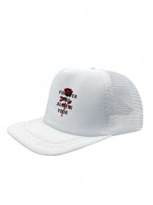 1pc Trucker Hat Flower Printing Unisex Sponge Cap Snapback Hat For Men Women Mesh Baseball Cap Adjustable Wide Brim Sun Hats Summer Flat Bill Hats