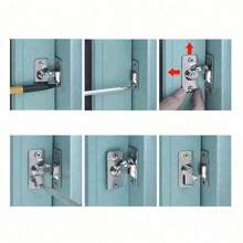 1 件不锈钢方形门闩栓，房屋前门锁