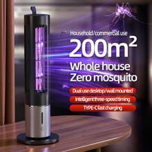 ABS Plastic Electric Mosquito Killer USB Charging Portable Household Dormitory Mosquito Repellent For Indoor Outdoor - Black and Sliver - View 8