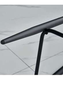 AINPECCA Bar Table Light Grey Kitchen Table Round Bar Tables With Marble Grain Breakfast Dining Bars Counter Bistro Pub Cocktail Tables With Fixed Tabletop And Metal Frame For Home Kitchen Garden - Grey - View 7