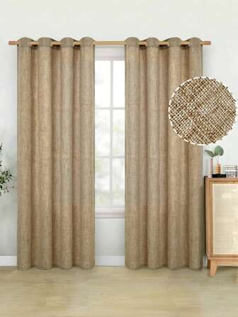 1st japanskt linne i ny stil som genomskinlig gardinpanel, halvklar sekretessgardin för fönster, balkong, vardagsrum, sovrum, UV-skyddsavskiljande gardin