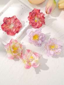 2pcs Bohemian Style Artificial Flower Hairclips