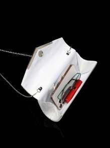 Women's Rhinestone Jewelry Rhinestone Jewelry Set Sparkling Necklace Earrings Bracelet Set V-Shaped Metal Hardware Flip Fold Glitter Envelope Bag Banquet Bag Sparkling Handbag Sparkling Wallet Handbag Elegant Handbag Banquet Bag Handbag Women's Ball Handbag Women's Bridal Banquet Bag Ball Handbag Metal Chain Handbag Wedding Party Handbag Cocktail Party Wedding New Wallet Banquet Bag