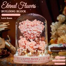 ABS 永生花系列积木，高难度拼图，500+ 片，缓解压力，培养耐心的积木玩具套装 - 彩色 - 查看 1