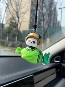 可爱熊猫汽车挂饰，创意后视镜吊坠 - 彩色 - 查看 3