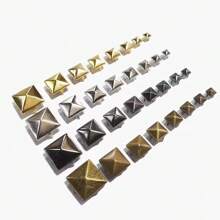 100/200pcs/Pack Metal Spikes Square Studs Rivets Punk Rock Leather Craft Four Claw Rivets On Clothes Shoes Bracelets