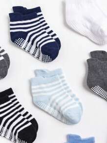 12 Pairs Children Cotton Non-Slip Dot Socks, Spring/Summer/Autumn - Multicolor - View 4