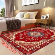 Crystal Velvet 700g/Sqm Dotted Bottom 5mm Thick Area Rug, Bohemian Style Solid Color Carpet, Soft Anti-Slip Washable Rug, Suitable For Indoor & Outdoor, Living Room, Bedroom, Kitchen, Office, Home Decor Back To School