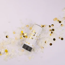 弹簧迷你五彩纸屑爆破器适用于生日派对、节日宴会、圣诞派对、乔迁庆宴、婚礼、彩色纸屑手持中心装饰爆破器 - 6種顏色規格 - 查看 8