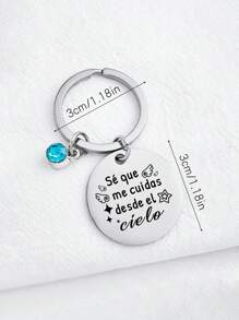 Edelstahl inspirierender Schlüsselanhänger mit spanischem Zitat als tröstende Gedenkgabe für Trauer, Metall-Erinnerungsschlüsselring, Eisen-Gedenkgeschenk als Auto-Accessoire, Taschenbaumler, Rucksack-Anhänger für Schule, süßer Gothic Y2K Taschenbaumler, Schlüsselband mit ID-Halter, Auto-Accessoire, Taschenbaumler, Weihnachtsgeschenke für Mutter, Vater, Abschluss und Lehrer - Verschiedenfarbig - Übersicht 10