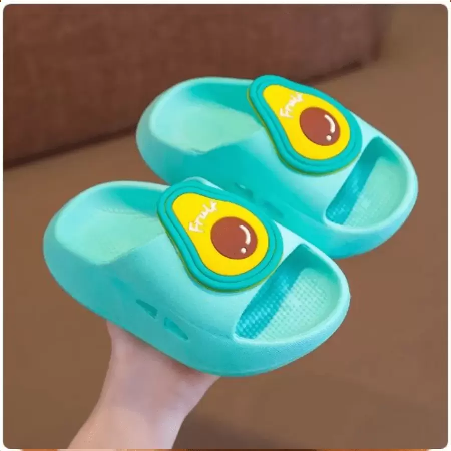 CHILDREN'S SLIDE SLIPPERS FRUIT STRAWBERRY/ORANGE/PIAPE/AVOCADO GIRLS AND BOYS