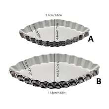 3件/5件/10件铝制船形挞模,铝制迷你挞盘,不粘迷你派盘,布丁模具,烘焙工具,厨房小工具,厨房配件,家用厨房用品 - 彩色 - 查看 9