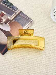 1/6/12pcs, Transparent Rectangular Hair Claw In 12 Candy Colors, Perfect For Daily Wear, Casual Parties, Work Commute, Vacation, Cleaning, Makeup, Clothing And Accessories Matching, Hair Claw Jewelry Clip