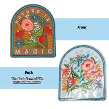 “自然是”西海岸花园刺绣补丁，送给自然爱好者的 DIY 礼物，带有熨烫/缝制粘合背衬，适用于服装、背包、行李袋、夹克、帽子、装饰