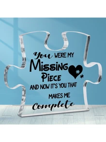 Transparent Acrylic Puzzle Decoration, Desktop Display Gift For Holidays, Party Decor