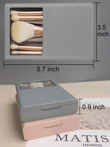 Estuche de brochas de viaje, conjunto de mini brochas portátil con caja y espejo, estuche de brochas pequeño y completo perfecto para salir