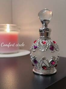 Cirelle 1 个 15ml 精油香水瓶，高端香薰瓶，水晶瓶，小型可再填充香薰瓶，带玻璃滴管的假日旅行精油分配瓶，复古迪拜风格瓶，母亲节礼物，女性礼物，情人节礼物，旅行，情人节，适用于客厅，卧室，美容院装饰（无香水，仅空瓶）