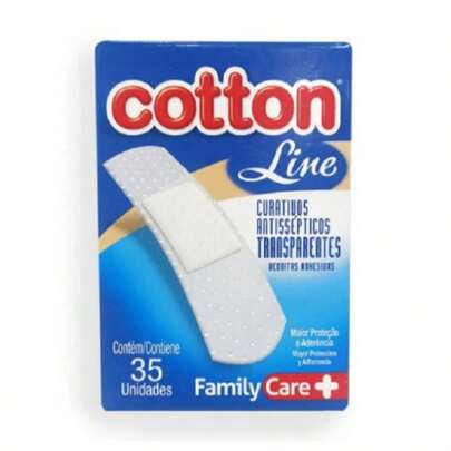 Curativos Antisséptico Transparentes Cotton Line 35 Unidades
