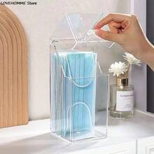 Mask Holder With Covered Dust Mask Household Mouth And Nose Mask Entry Door, Desk And Foyer Temporary Transparent Mask Holder Withdrawal