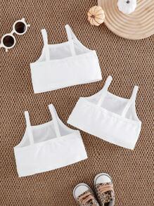 3 stuks/set veelzijdige schattige camisole-topjes voor babymeisjes, zomeroutfit