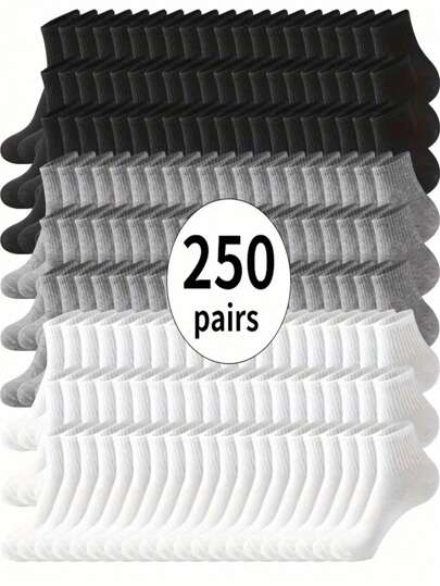 250/200/150/100/50/40/30/20/15/10/5/3/1 Pairs Classic Black, White, Gray Unisex Mid-Calf Sports Leg Warmers, Comfortable Casual Leg Warmers For Leisure, Home, Outdoor Sports, Suitable For Daily Life, Winter Leg Warmers Set - Soft And Comfortable Winter Leg Warmers Christmas Gift For Mom, Dad, Lover, Unisex, Suitable For Cold Weather, Long Leg Warmers, Winter Leg Warmers, Suitable For All Year Round | Multiple Colors Available