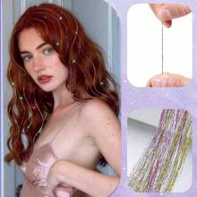 6 Stücke glänzende Haarmetall Band Clip Perücken Stück Glitzer Band Haar Party Fokus Delikates Auffälliges Geschenk Schönes Haaraccessoire Geschenk für Mädchen