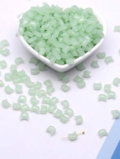 30Pcs 7MM Cat Head Glass Beads Cute Lampwork Charm Beads For Jwelry Making Findings DIY Bracelets Necklace Earring Accessories