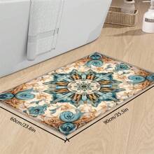Crystal Velvet 700g/Sqm Dotted Bottom 5mm Thick Area Rug, Bohemian Style Solid Color Carpet, Soft Anti-Slip Washable Rug, Suitable For Indoor & Outdoor, Living Room, Bedroom, Kitchen, Office, Home Decor Back To School
