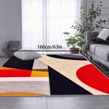[Plush Velvet 700g/㎡ Latex Backing 5mm Thick] 1pc Bohemian Style Area Rug, Solid Color Carpet, Soft Non-Slip Washable For Living Room Bedroom Kitchen Office, Indoor Outdoor Home Decor Farmhouse Rug, Play Mat Back To School