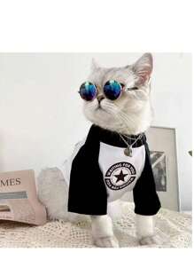 1pc Cat & Dog Fashion T-Shirt Warm Base Layer Pet Clothes