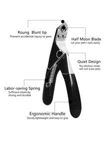 Coupe-ongles pour animaux de compagnie robuste avec protecteur et lime à ongles - Taille professionnelle en acier inoxydable pour chiens et chats, assure un découpage et un lissage précis et indolore, idéal pour une utilisation à la maison et dans un salon de toilettage