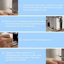 4pcs Waste Ink Pad Replacement Compatible For Epson Ecotank ET-2800 ET-2803 ET-2400 ET-2720 ET-4700 ET-2711 ET-4800 L3110 L3250 L3150 L3210 Etc. Printers, Maintenance Box With Absorbent Sponge - trắng - Xem 6