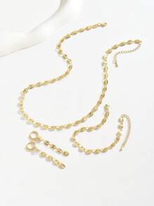 1 Set Vintage Metallic Tassel Linked Elegant Jewelry Set, Suitable For Matching Spring And Summer Outfits