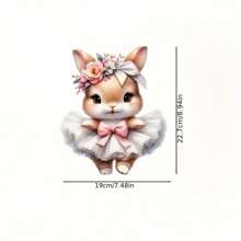 1/2/3pcs Cute Rabbit Heat Transfer Stickers, DIY Apparel Heat Press Decoration For T-Shirts, Sweatshirts, Bags & More - Multicolor - View 3