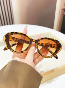 复古猫眼时尚女士眼镜，时尚 Y2K 个性化装饰镜片，适合夏季海滩度假、户外、旅行 - 彩色 - 查看 10