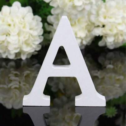 1pc 26pcs Wooden 26 Alphabet Letters & Ampersand Symbol Crafts, Freestanding Letter Decor For Wedding Party Home Decoration, Educational Building Blocks Prop For Photography Gifts Birthday Graduation