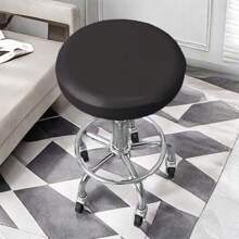 1/2/4/6 件圆形椅套，PU 皮革圆形凳套，适用于旋转可调节实验室凳，适合室内和室外