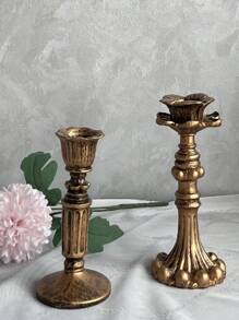 Chân nến bằng nhựa họa tiết hoa kiểu Pháp cổ điển, màu đồng cổ/Trang trí nội thất/Đồ trang trí retro, vật trang trí nhà cửa lý tưởng cho Ngày của Mẹ, Sinh nhật, Mùa tựu trường, Lễ tốt nghiệp và Mùa cưới. - Nhiều màu - Xem 6