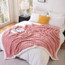 Fluffy Sofa Blanket, - Soft And Cozy Tufted Plush Wool Blanket, Perfect For All Seasons, Thick And Warm Blanket (Pink, Beige, Coffee, 150 X 200 Cm) - 粉紅色150*200cm - 查看 1