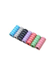 75pcs/5 Rolls Disposable Garbage Bags, Diaper Change Stripe Pattern Trash Bags, Convenient To Carry, Car Trash Bags, Suitable For Outdoor Stroller, Living Room, Bathroom, Nursery Cleanup, Compact And Portable - Multicolor - View 9