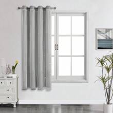 Top Eyelet/Hollow Star Cutout Curtain/Layered Solid Color Blackout And Sheer 2-In-1 Curtain/Blackout Bedroom Curtain/Bedroom Decor Curtain/Living Room/Classroom/Beautiful Sheer Lace Double Layer Curtain