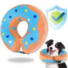 1 Piece Inflatable Dog Collar Dog Donut Cone Collar Soft Recovery Pet Cone For Small Medium Large Dogs Cats Adjustable Donut Cone For Post Surgery Recovery - Multicolor - View 10