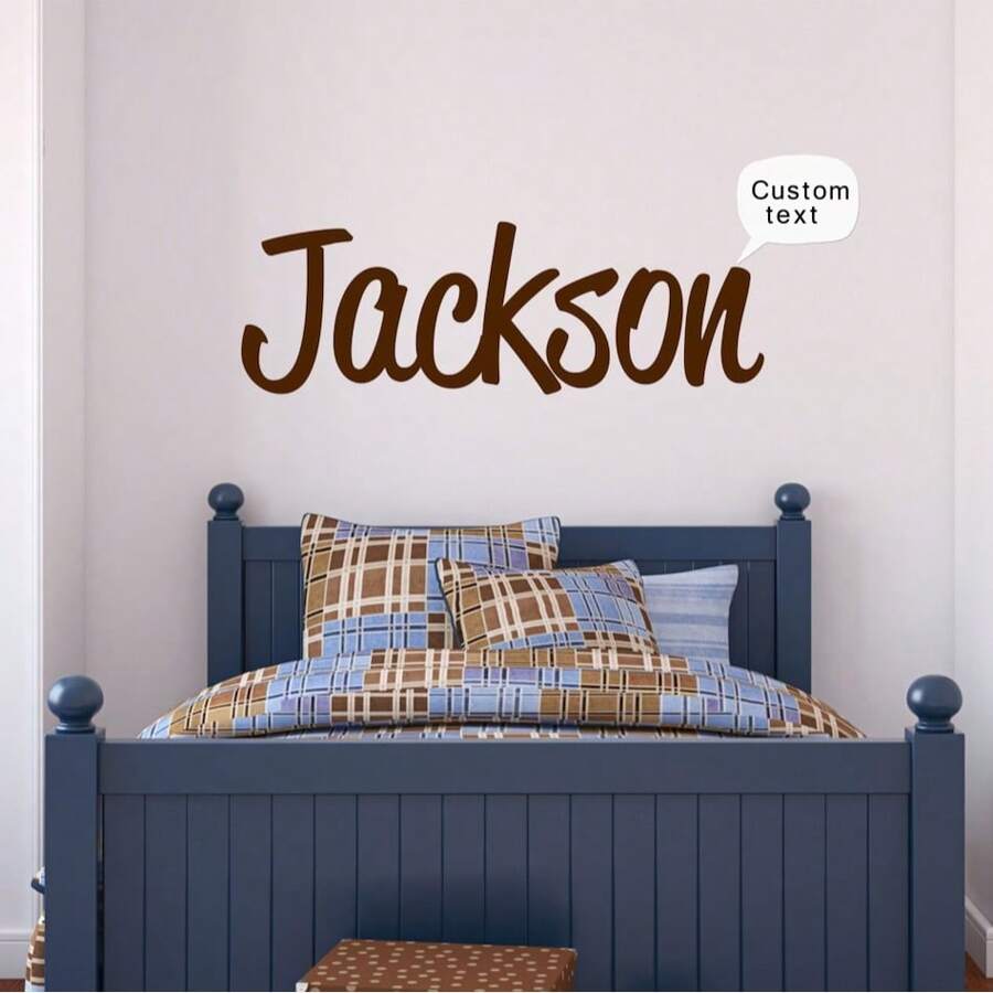 Personalized Boys Room Decorative Vinyl Name Wall Decal Gifts Birthday Graduation,Home Harmony - Multicolor - View 1