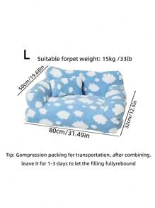 Giường sofa cho chó/mèo có thể giặt được mọi mùa, tổ cho thú cưng/giường ngủ cho mèo và chó - Nhiều màu - Xem 9