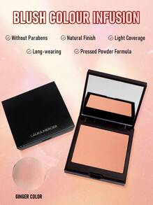 Laura Mercier Blush Colour Infusion #Ginger Color 6g/0.2 Oz | Sheer Pressed Powder Blush For Cheeks | Buildable Formula | Long Lasting Color | Matte Finish - Ginger Color - View 1